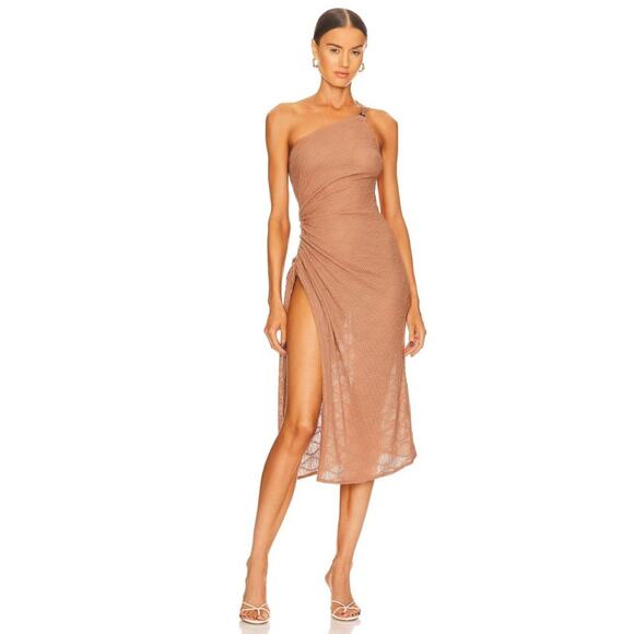 Camila Coelho Kiara Midi Dress in Clay NWT Size XL